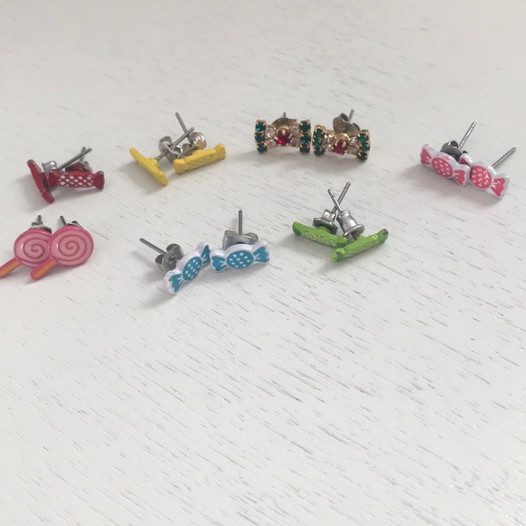 Set of 7 candy earrings - Picture 1 of 4